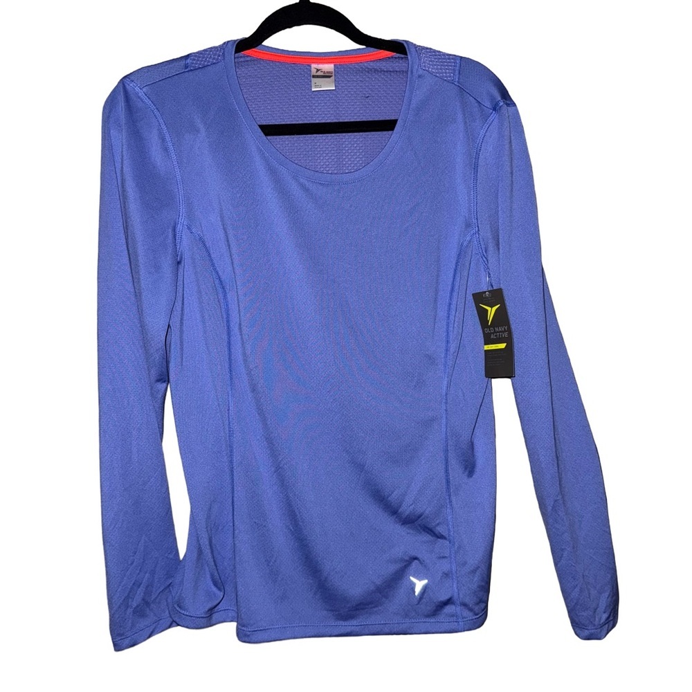 [M] Purple Long Sleeve Activewear Top Old Navy Active Womens Go-Dry Medium Gym